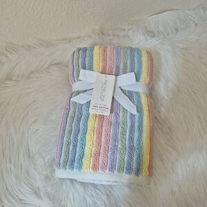 Rachel Zoe 100% Cotton Hand Towel 2pc Multi spring rainbow Color striped